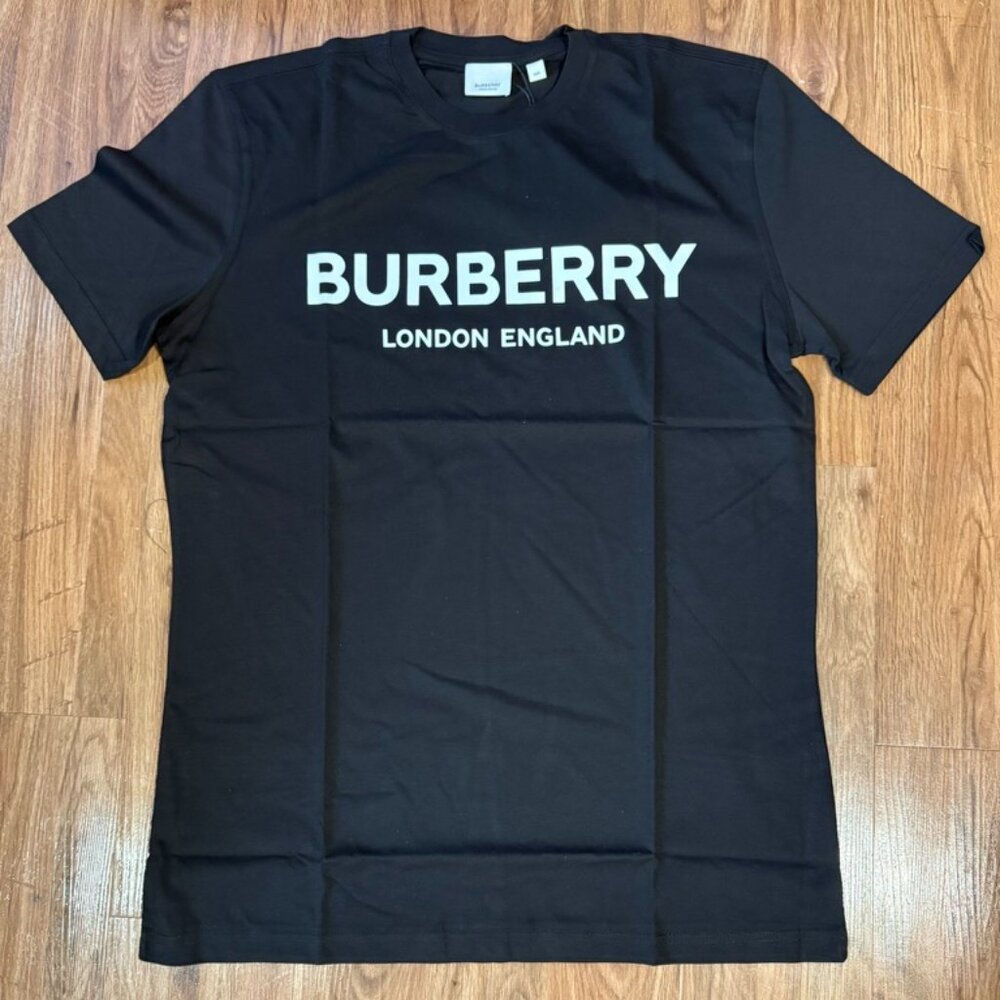 Burberry Women's Black Burberry London England Print T-shirt EUR Size XXL